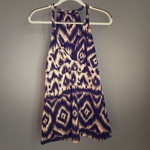 Neva halter Aztec blouse black and white large